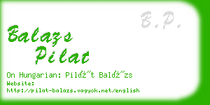 balazs pilat business card